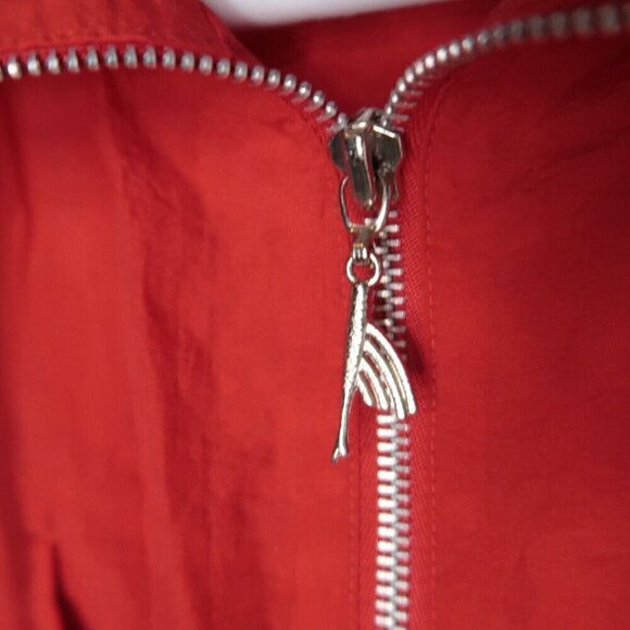 Vintage 80s Catalina Windbreaker Jacket Full Zip Red Nautical Women's Size XL - Picture 8 of 14